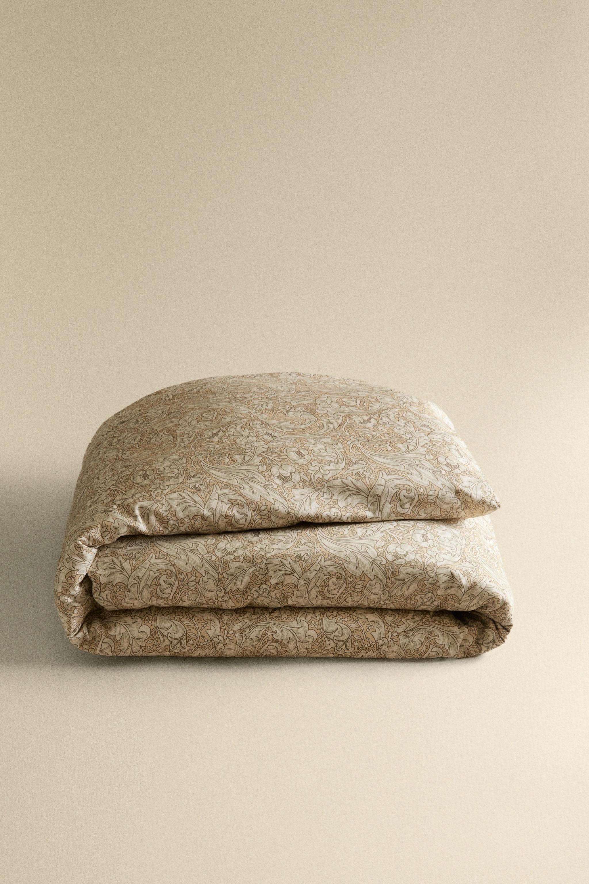 MORRIS & CO. FLORAL SATEEN COTTON DUVET COVER